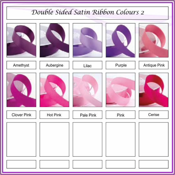 Double sided satin ribbon colours option 2